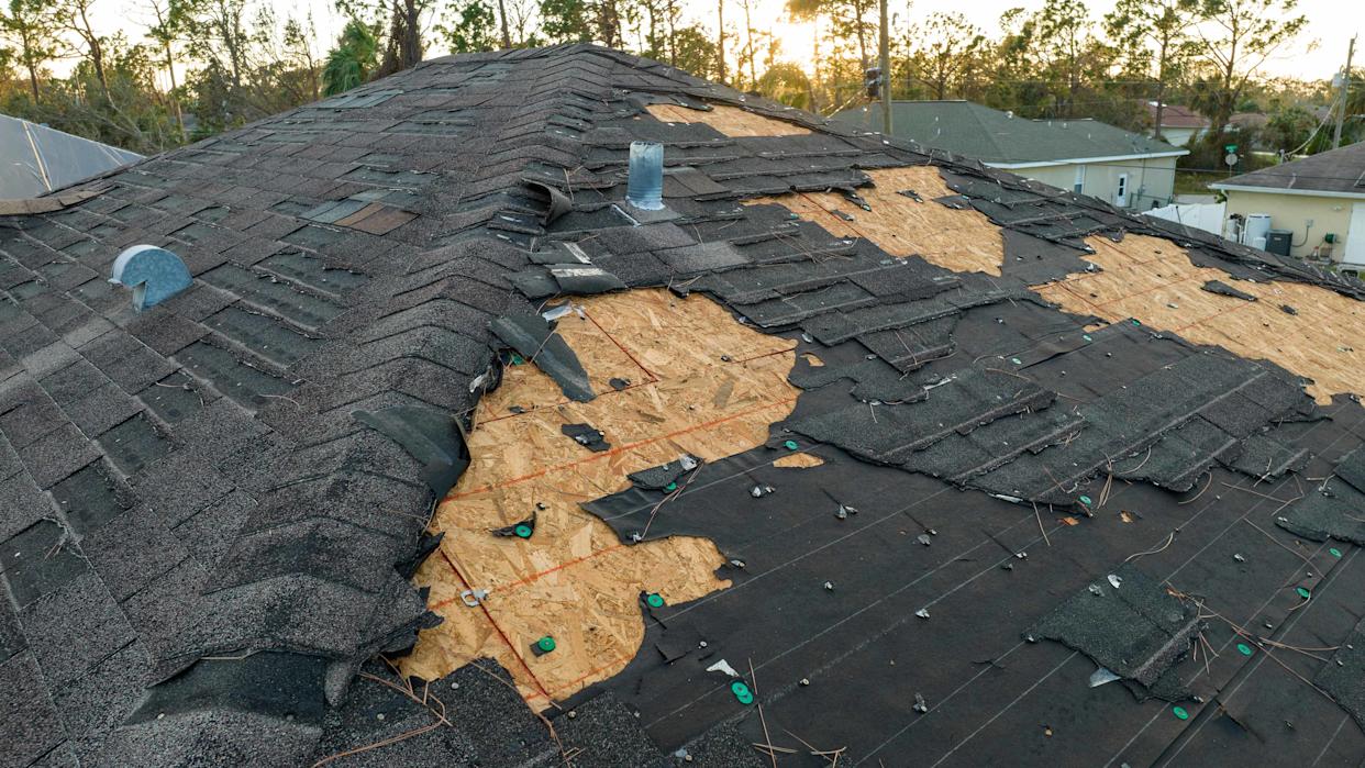 Storm damage restoration process for Central Illinois by A&B Construction.